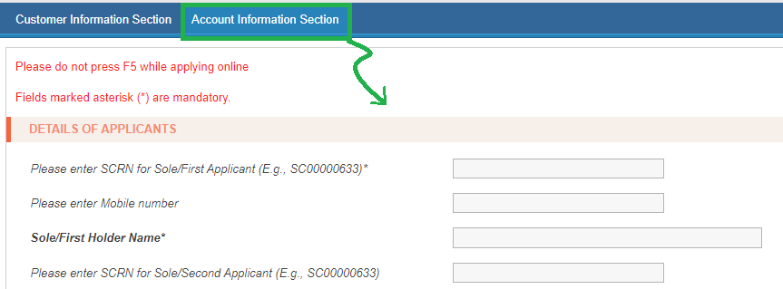 SBI Online Account Opening Process