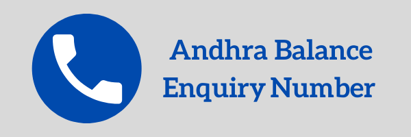 Andhra Balance Enquiry Number