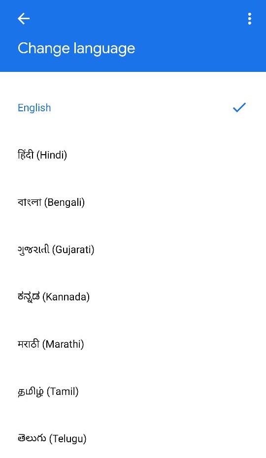 Select Google Pay Language