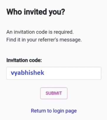 Enter Invitation Code In Pi App