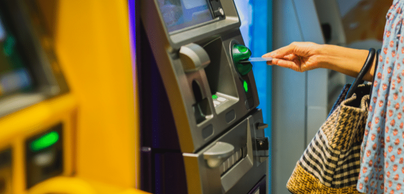 money withdrawal from credit card through ATM